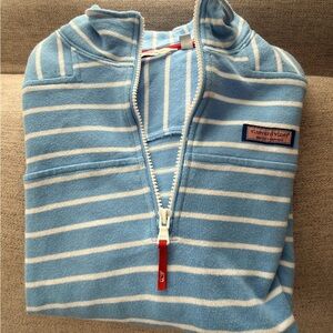 Vineyard Vines Women’s Quarter Zip Pullover Light Blue – Small